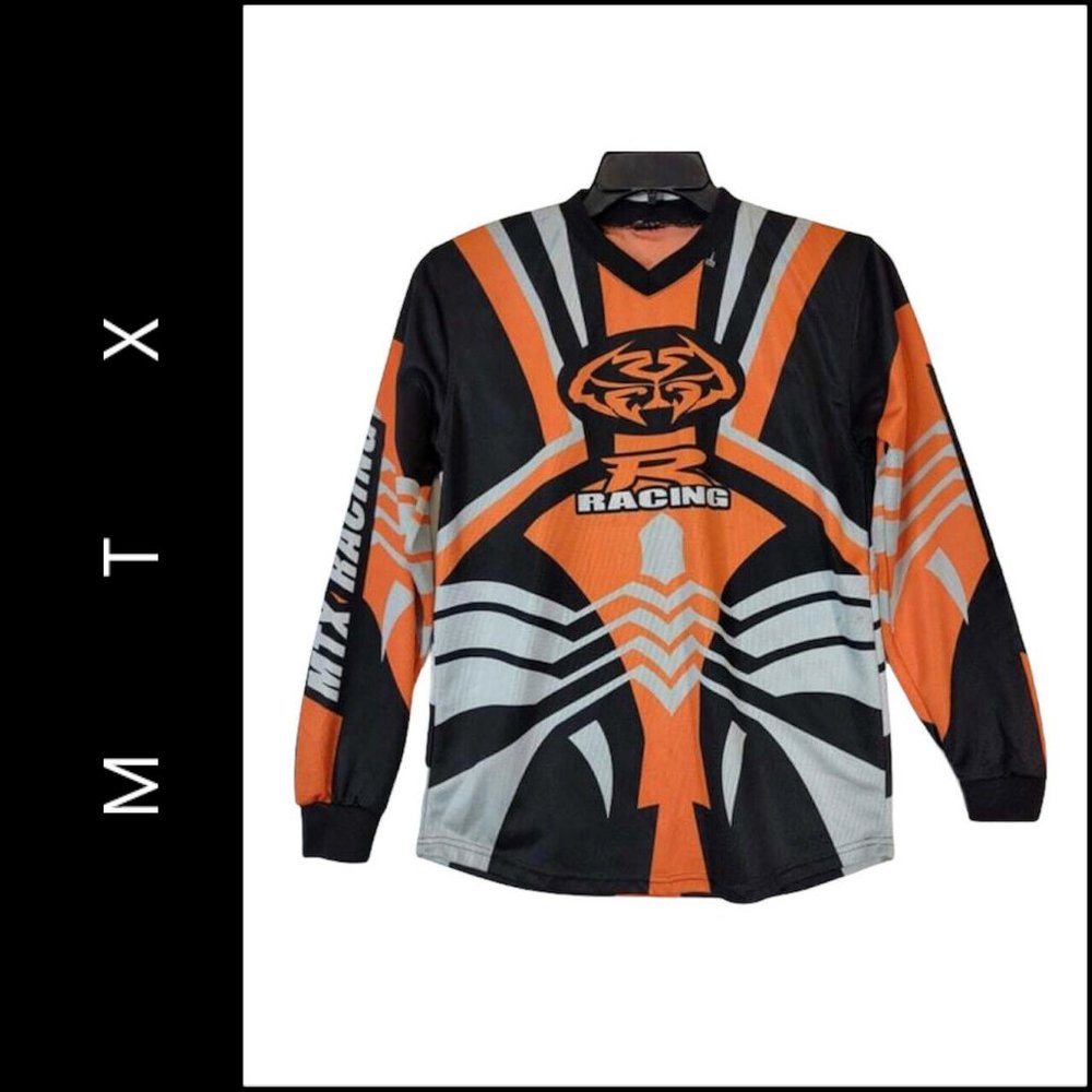 MTX Men Dri Fit Long Sleeve Motor Bike Racing Shirt Size Medium
